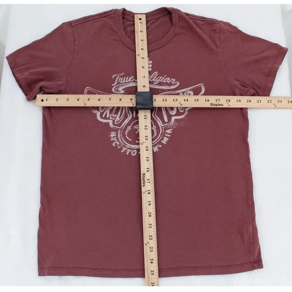 Medium / True Religion/ Dusty Rose Cotton Tee / World Tour Since 1956 / Used